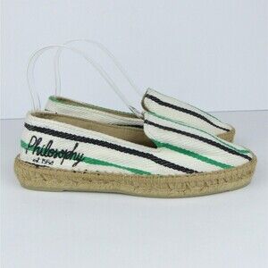 Philosophy di Lorenzo Serafini Manebi Espadrilles Slip On Womens 37 Stripe White